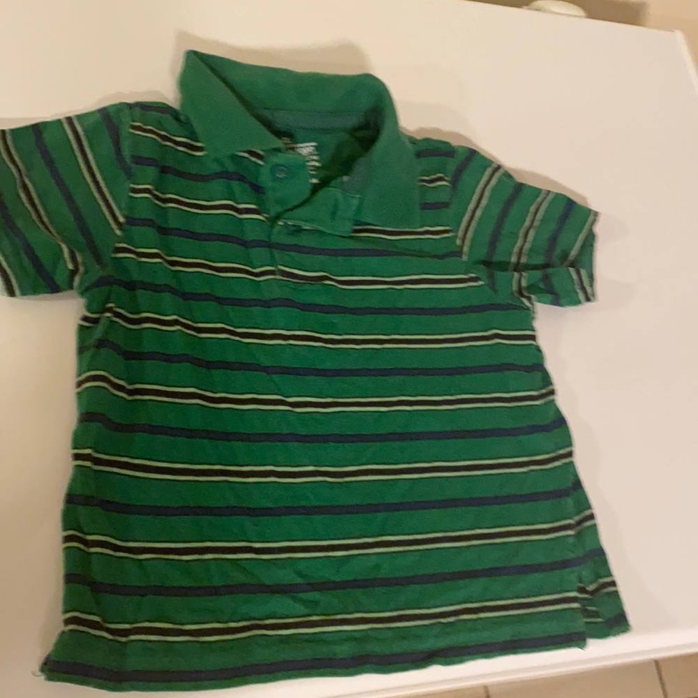 Green plaid polo size 24 mths